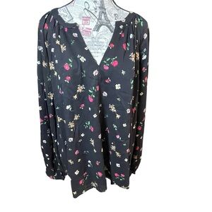 Old Navy Black Floral Top
